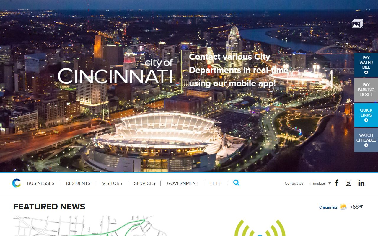 Cincinnati city website traffic ticket records information