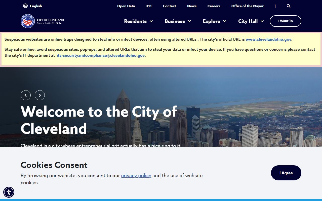 Cleveland city website traffic ticket records information