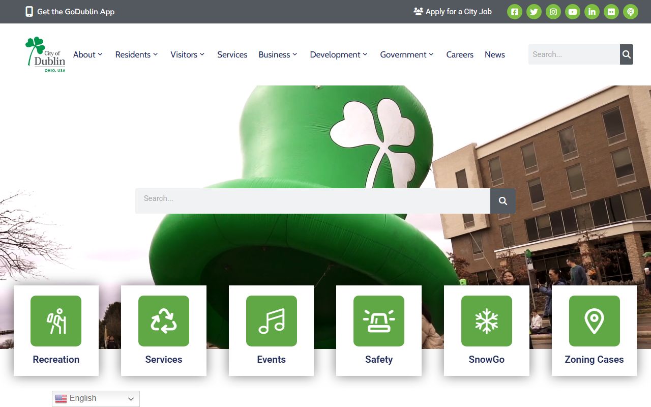 Dublin city website with Mayor's Court traffic information