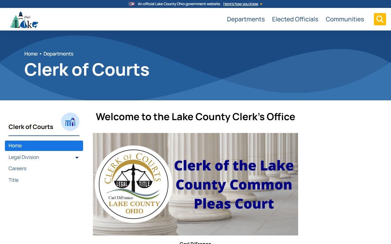 Lake County Clerk of Courts resources for Mentor traffic records