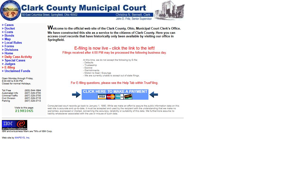 Springfield clerk of courts online case search