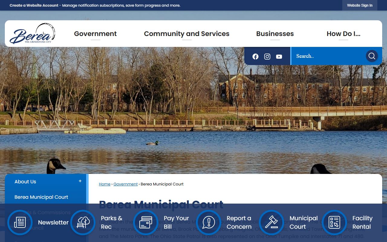 Berea Municipal Court serving Strongsville traffic cases