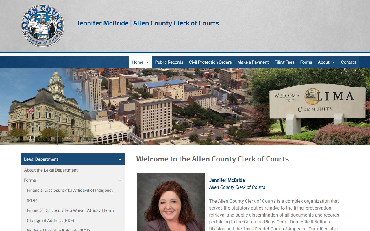 Allen County traffic ticket records clerk of courts portal