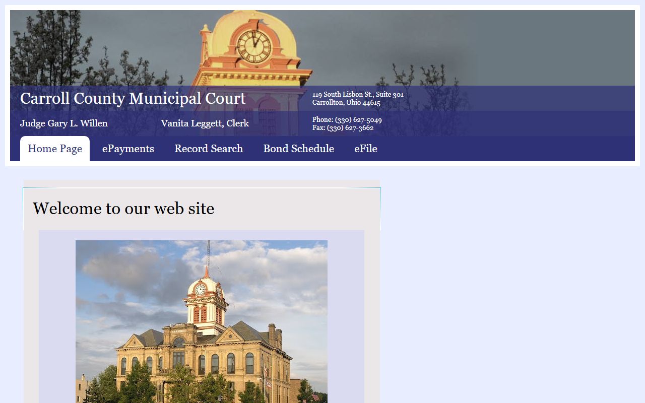 Carroll County traffic ticket records court website