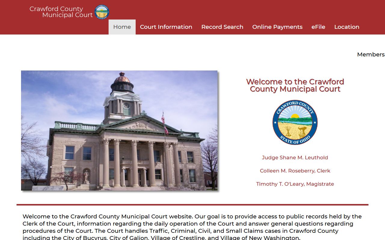 Crawford County traffic ticket records municipal court website