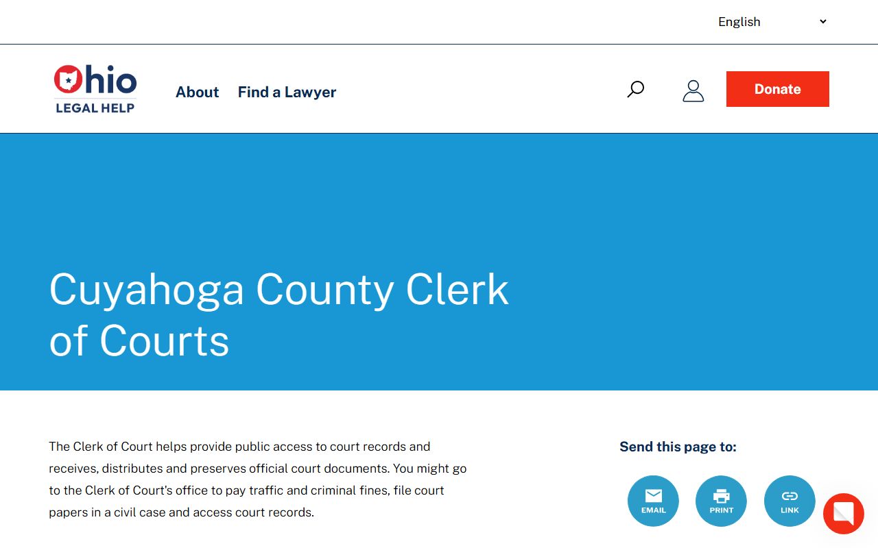 Cuyahoga County traffic ticket records clerk info on Ohio Legal Help