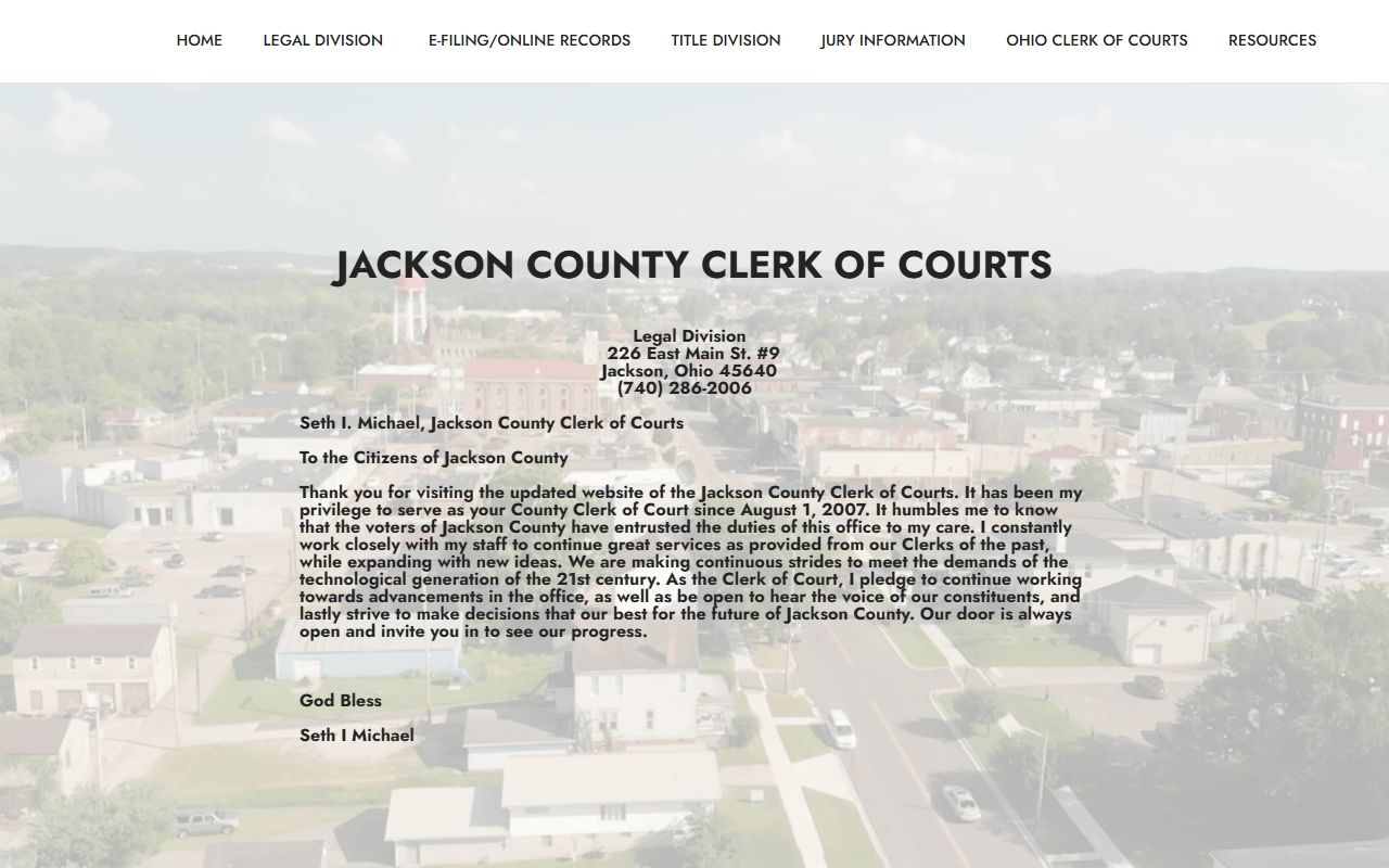 Jackson County traffic ticket records clerk website