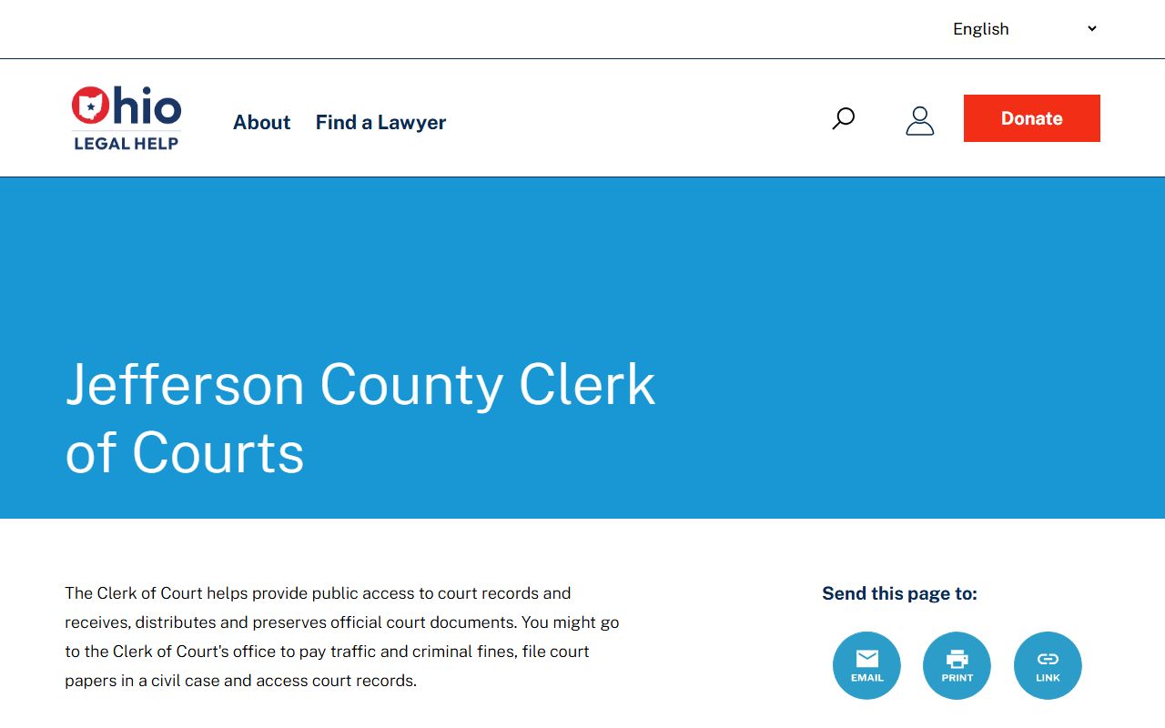 Jefferson County traffic ticket records clerk info on Ohio Legal Help