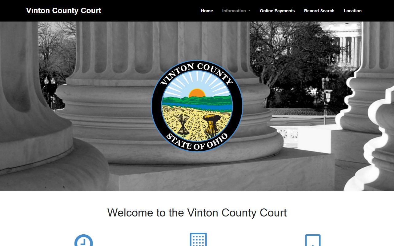 Vinton County Court website for traffic ticket information