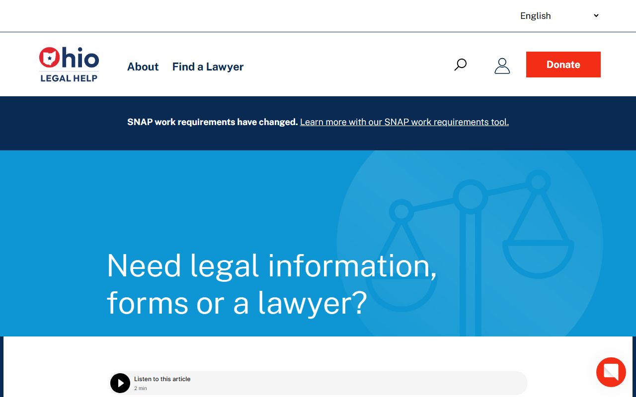 Ohio Legal Help resources for traffic ticket records